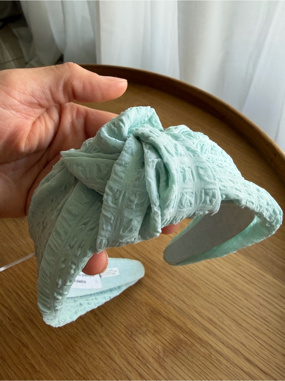 Anthropologie Textured Knot Headband - Mint Green